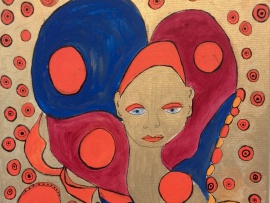 Kunst in de etalages - UPC KU Leuven - Kunstwerk van Mo Bohema
